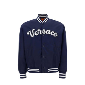 Versace Blue Nylon Bomber