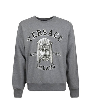 Versace Gray Cotton Sweatshirt