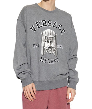 Versace Gray Cotton Sweatshirt