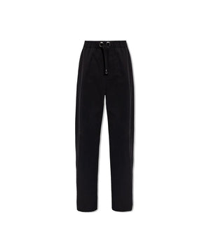 Versace Black Cotton Casual Pants