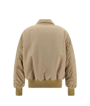 Palm Angels Beige Polyamide Bomber