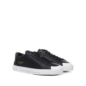 Valentino Garavani Black Calfskin Low Top Sneakers