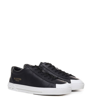 Valentino Garavani Black Calfskin Low Top Sneakers