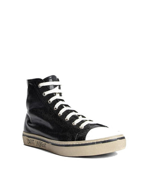 Saint Laurent Black Calfskin High Top Sneakers