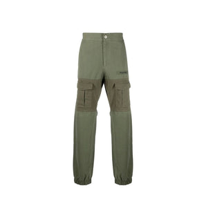 Palm Angels Green Cotton Cargo Pants