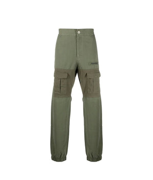 Palm Angels Green Cotton Cargo Pants