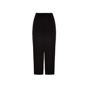 Balmain Black Viscose Casual Pants