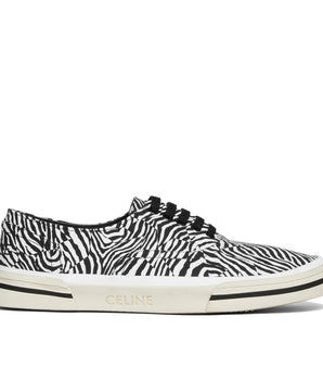 Celine Black Canvas Low Top Sneakers