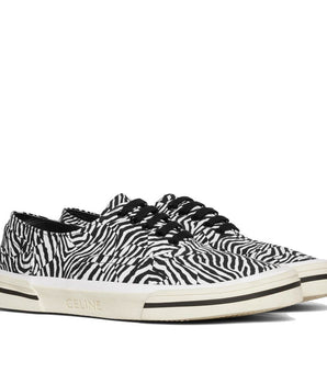 Celine Black Canvas Low Top Sneakers