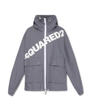 Dsquared² Gray Cotton Shell Jacket