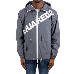 Dsquared² Gray Cotton Shell Jacket