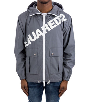 Dsquared² Gray Cotton Shell Jacket