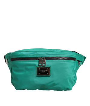 Dolce & Gabbana Green Logo Plaque Nylon Waist Fanny Pack Men's Borse Bag