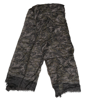 Dolce & Gabbana Multicolor Camouflage Fringes Modal Foulard Scarf