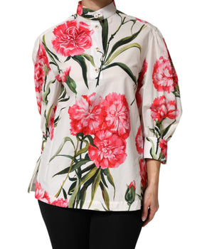 Dolce & Gabbana Multicolor Floral Long Sleeves Blouse Top