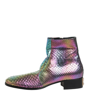 Dolce & Gabbana Multicolor Chelsea Short Ankle Boots Shoes