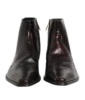 Dolce & Gabbana Bordeaux Chelsea Men Short Ankle Boots Shoes