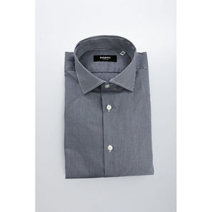 Baldinini Trend Blue Cotton Men's Shirt