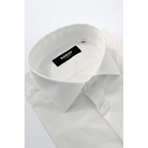 Baldinini Trend White Cotton Men Shirt