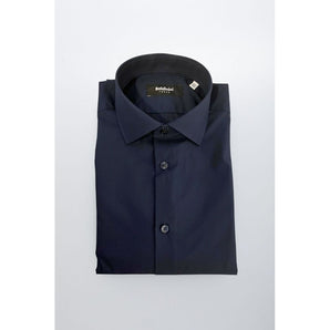 Baldinini Trend Blue Cotton Men Shirt
