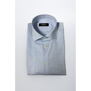 Baldinini Trend Light Blue Cotton Men Shirt