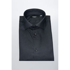 Baldinini Trend Black Cotton Men Shirt