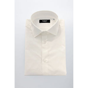 Baldinini Trend White Cotton Men Shirt