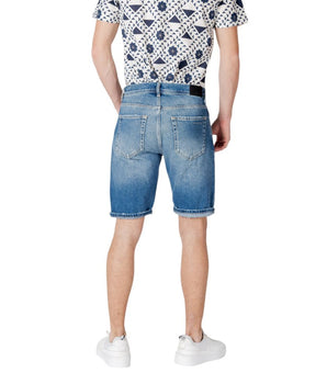 Antony Morato Blue Cotton Bermuda Shorts