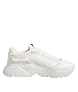 Dolce & Gabbana White Leather Daymaster Low Top Sneakers Shoes