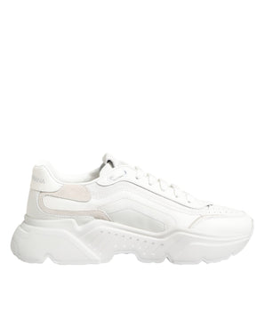 Dolce & Gabbana White Leather Daymaster Low Top Sneakers Shoes