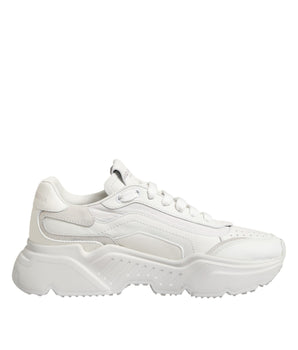 Dolce & Gabbana White Leather Daymaster Low Top Sneakers Shoes
