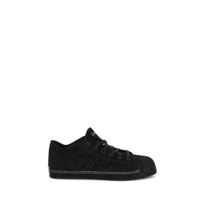 Y-3 Black Leather Low Top Sneakers