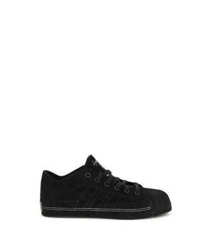 Y-3 Black Leather Low Top Sneakers