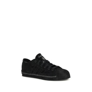 Y-3 Black Leather Low Top Sneakers