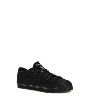 Y-3 Black Leather Low Top Sneakers