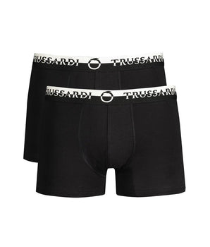 Trussardi Black Cotton Underwear