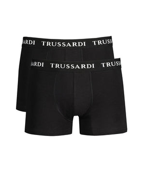 Trussardi Black Cotton Underwear
