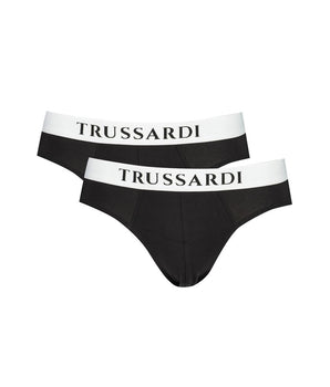 Trussardi Black Cotton Underwear
