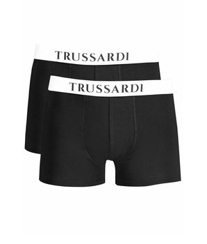 Trussardi Black Cotton Underwear