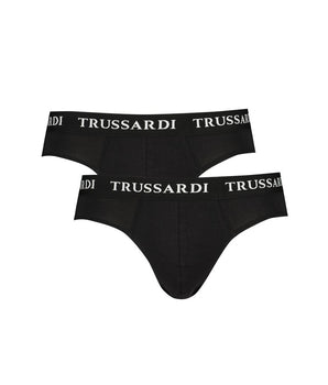 Trussardi Black Cotton Underwear