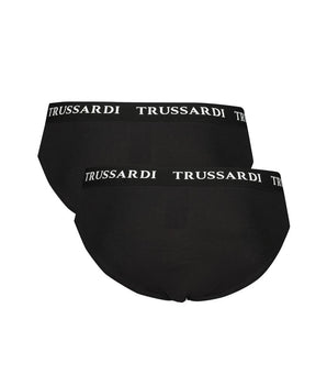 Trussardi Black Cotton Underwear