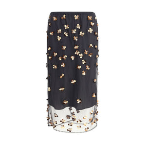 Forte_Forte Black Polyamide Long Skirt