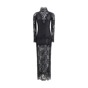Rabanne Black Polyamide Long Dress
