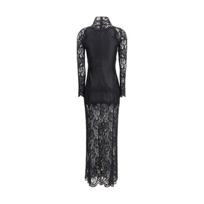 Rabanne Black Polyamide Long Dress