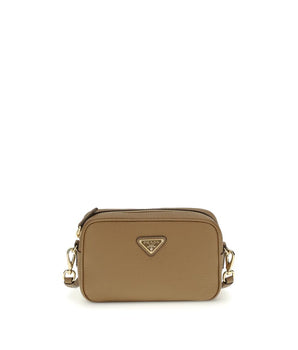 Prada Beige Calf Leather Bos Taurus Shoulder Bag