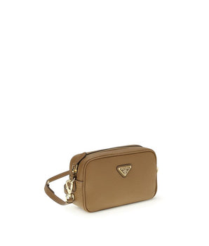 Prada Beige Calf Leather Bos Taurus Shoulder Bag