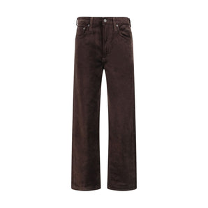 Citizens of Humanity Brown Cotton Straight-Leg Jeans