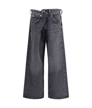 Agolde Gray Cotton Jeans Denim