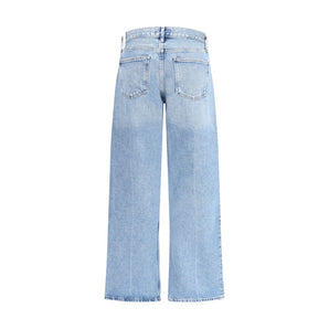 Agolde Blue Cotton Straight-Leg Jeans