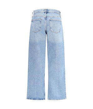Agolde Blue Cotton Straight-Leg Jeans